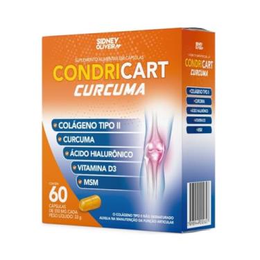 Imagem de Colágeno Tipo II + Cúrcuma + Ácido Hialurônico + D3 + MSM Condricart Cúrcuma 60 Cápsulas Sidney Oliveira