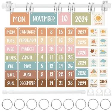 Imagem de Calendário Boho Flip JarthenaAMCS com 68 cartões para sala de aula