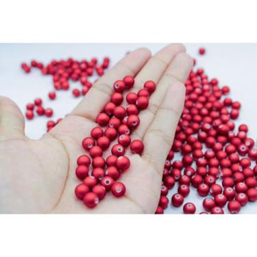 Imagem de Bola Emborrachada 8mm 50 gramas - Miçanga emborrachada conta, pulseira