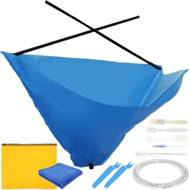 Imagem de Kit de limpeza de ar condicionado dividido com 10 peças, inclui escova de limpeza à prova d'água, toalha, tubo de água e ferramentas para pendurar ar condicionado.