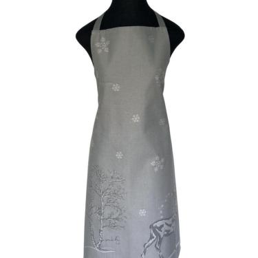 Imagem de Avental De Cozinha Rena Cinza 100% Algodão Jacquar