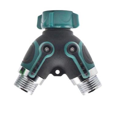 Imagem de Divisor de mangueira de jardim de corpo todo em metal em forma de 3/4 