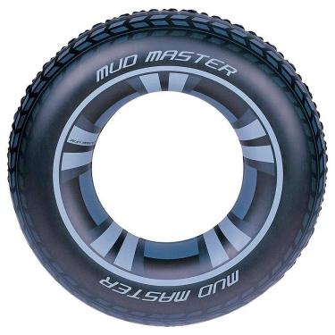 Imagem de Boia Inflável Redonda Preta - 90cm - Mor