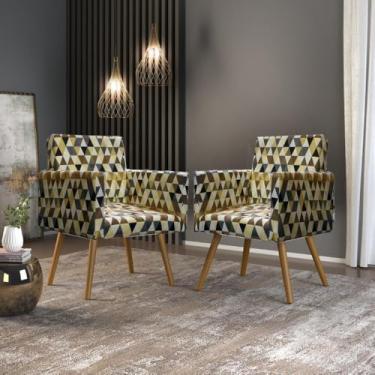 Imagem de Kit 03 Poltronas Decorativas Sala Oferta Estampada