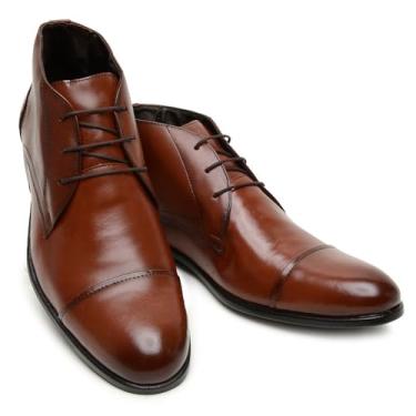 Imagem de Turunelli Calçados | Bota Coturno Social Masculina em Couro Naturalle | Cores Mooca, Café e Preto | Forro em Couro, Cadarço Café Encerado, Solado em Borracha Antiderrapante – Tamanhos 37 ao 44 (Mooca, Media, BR, Adulto, Numérico, 39)
