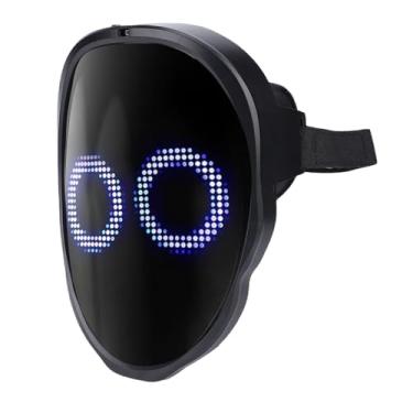 Imagem de Asixxsix Gesto de detecção transformando a tampa do rosto, 115 Expressões animadas LED Máscara de Halloween, Aplicativo Controlado Cara Personalizável Transformando Cosplay Prop para