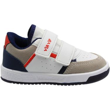 Imagem de Tênis Casual Infantil Via Vip Fechamento Alto Colante Menino