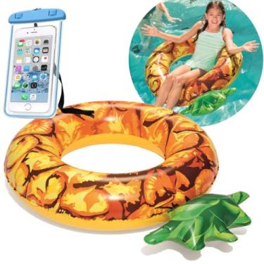 Imagem de Bóia Abacaxi Inflável Grande Praia Verão Piscina E Capa de Celular A Prova D'água