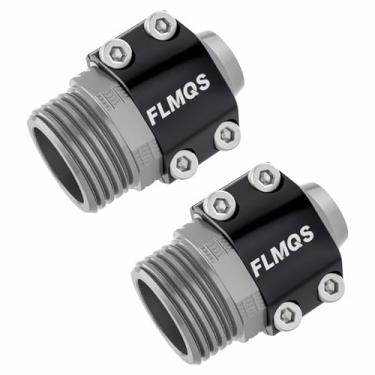 Imagem de FLMQS Kit de reparo de mangueira macho de jardim, liga de alumínio solda, reparador de mangueira de jardim de 3/4 polegadas, à prova de vazamento de até 120 PSI, acessórios de reparo de mangueira de