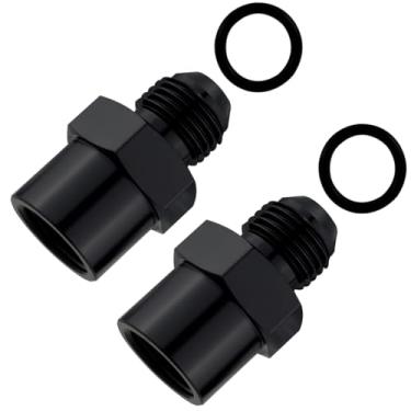 Imagem de 2 peças 6AN macho para adaptador fêmea M16x1,5 com anel de vedação, alumínio à prova de vazamento AN para encaixe métrico para direção hidráulica, refrigerador de óleo e linha de combustível