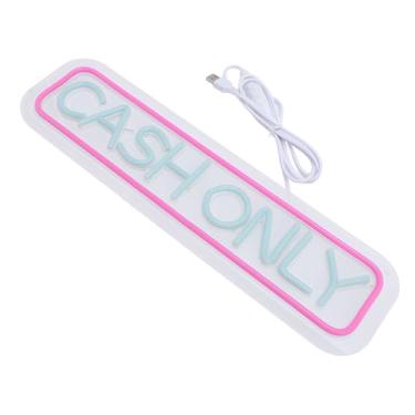 Imagem de SUNGOOYUE Sinal de Luz Neon de Dinheiro Atraente, Alimentado por USB para Loja, Hotel, café, Decoração de Entrada, 16,5 X 4,3 Polegadas
