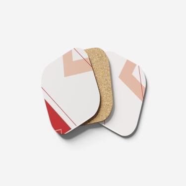 Imagem de Porta Copos Modern Abstract Simple 10.5x10.5 cm Com Ilustração Personalizada