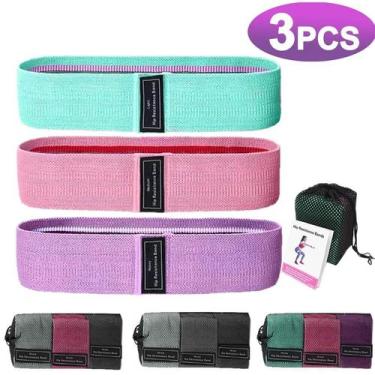 Imagem de Kit 3 Faixas Elásticas De Exercício Hip Resistance Bands - 193105_