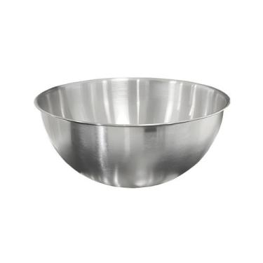 Imagem de Saladeira Escovada Bowl Tigela de Aço Inox para Servir Saladas Preparo