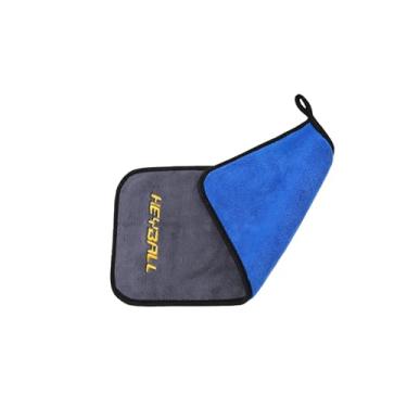 Imagem de HEYBALL Toalha de taco de bilhar - Pano de limpeza de taco de piscina de microfibra para manutenção do eixo - Toalha macia e não abrasiva para cuidados com tacos de bilhar e sinuca - azul