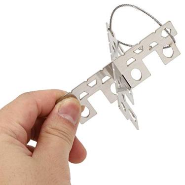 Imagem de Generic Suporte de Fogão Suporte Leve de Aço Inoxidável para Piqueniques Caminhadas Acampamento Portátil para Atividades Ao Ar Livre 2x 1x Anel