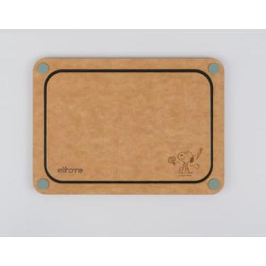 Imagem de Elihome Conjunto de tábuas de corte de cozinha X Peanuts, pés antiderrapantes, cor dupla face codificada com ícone de comida, fibra de madeira natural, pode ser lavada na lava-louças, ecológica