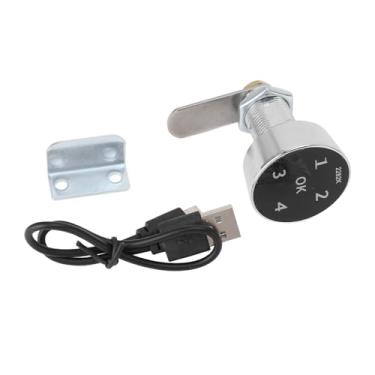 Imagem de Phefop Fechadura Codificada Eletrônica do Gabinete, Liga de Alumínio, Tela de Toque Mecânica, Trava Com Senha, Entrada Sem Chave, Acesso para Caixa de Ferramentas, Caixa de Correio,