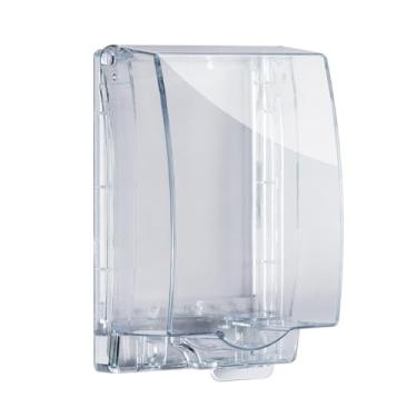 Imagem de Wswqop Tampa de Tomada Articulada à Prova de Intempéries, para Interruptor de Parede, Painel Frontal, Caixa de Tomada, Robusta, Protetor de Tomad, Transparente, Tamanho real