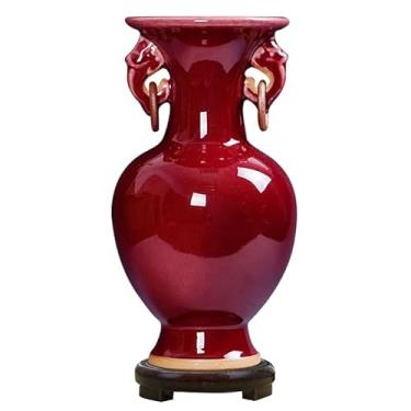 Imagem de Vaso de cerâmica ornamentos de sala de estar arranjo de flores decoração de casa artesanato de escritório vasos de flores