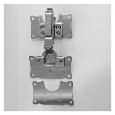 Imagem de Dobradiças de aço inoxidável placa de reparo de dobradiça com parafusos armário armário móveis gaveta janela móveis montagem ferramenta doméstica