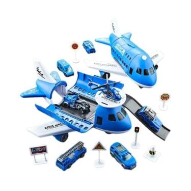 Imagem de Conjunto De Brinquedos De Carro E Avião Para Crianças Com 6 Sinais De 