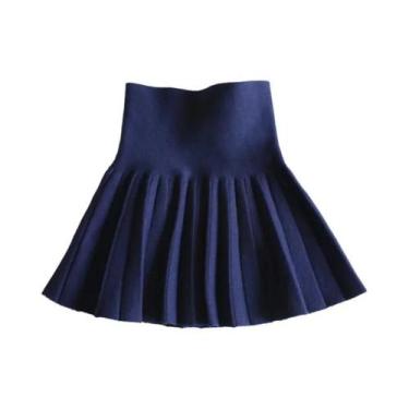 Imagem de Saia Mini Tutu Plissada De Malha De Cintura Alta Para Meninas Bebê, Ro