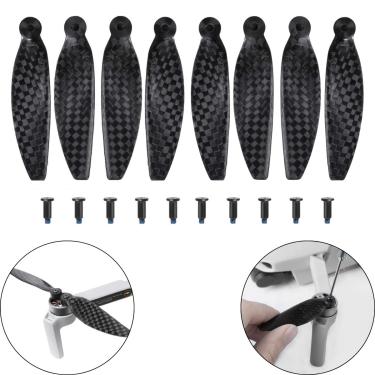 Imagem de 8 Hélices Fibra de Carbono para Drones DJI Mini 2, 4K e SE