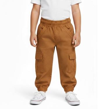 Imagem de Calça Infantil Look Jeans Jogger Cargo Ferrugem - 04 - FERRUGEM-Masculino