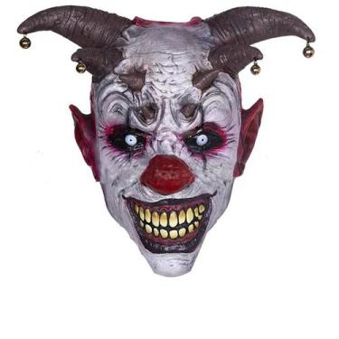 Imagem de Máscara de cosplay Horror Bell Clown Latex Halloween Carnival - yiweis