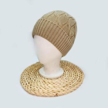 Imagem de Touca De Lã Trançado Feminino Para Inverno Confortável Quente Básico  
