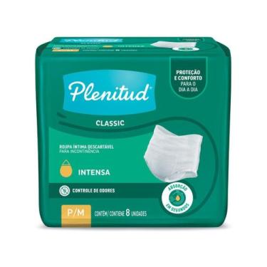 Imagem de Roupa Intima Plenitud Clássica P/M Com 8 Unidades