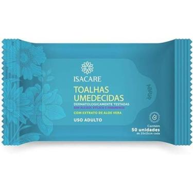 Imagem de Toalhas Umedecidas Adulto Isacare 50 unidades