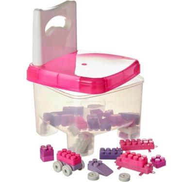 Imagem de Cadeirinha Infantil Multi Block Cars Com 50 Pçs Colorida Simo Toys