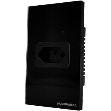 Imagem de Tomada Inteligente 20A Medidor Compatível com Google Home e Alexa PRET