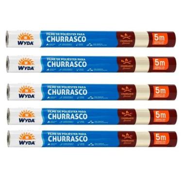 Imagem de Kit 5 Filme Poliéster Para Churrasco 5 Metros Celofane Wyda