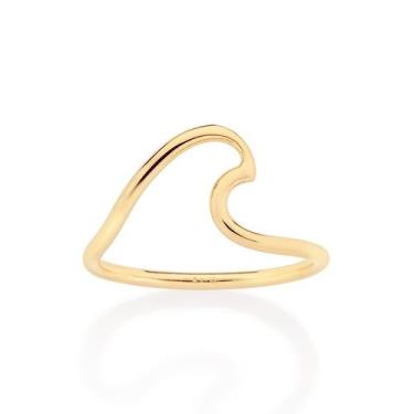 Imagem de Anel Rommanel Skinny Onda Folheado a Ouro 513406, 14, Dourado