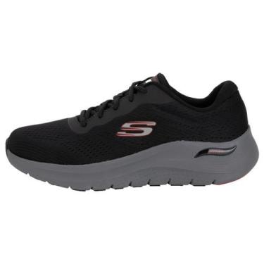 Imagem de Tênis Skechers Arch Fit 2.0 Masculino, 44, Cinza, Preto