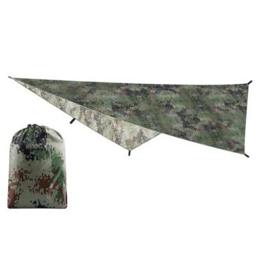 Imagem de Tenda Camping Dobrável 210T - Impermeável, Leve e com Camuflagem, 100x