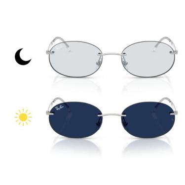 Imagem de Óculos De Sol Ray Ban Essentials Prata Transitions Sapphire RB3767 003
