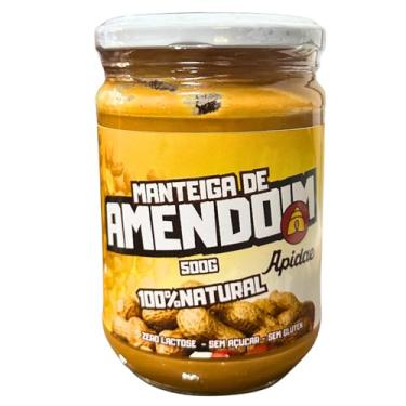 Imagem de Manteiga De Amendoim Integral Apidae 500g Vidro Natural