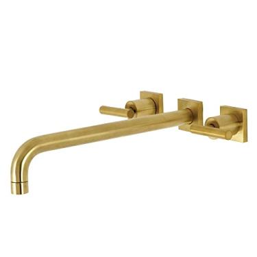 Imagem de Kingston Brass Torneira de parede para banheira KS6047CML, latão escovado