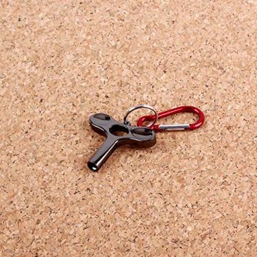 Imagem de Alnicov Chave chave chave de ajuste de pele de tambor Jazz com chaveiro e fivela para peças acessórios de tambor preto