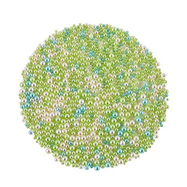 Imagem de (De062s2p1q) - CCINEE 1500Pcs Mini Sized Pearl Beads for Slime Faux Plastic Beads Homemade Slime Supply Kits, Green