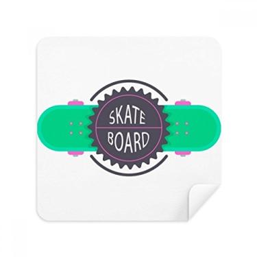 Imagem de Skate esportivo com Mottos Cartoon Aquarela Óculos Pano Limpador de Tela Tecido Camurça Pacote com 2