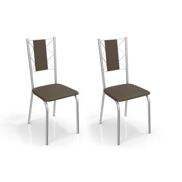 Imagem de Conjunto com 2 Cadeiras Lisboa Marrom Escuro