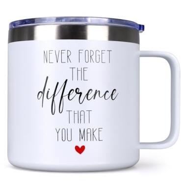 Imagem de Thank You Gifts for Coworkers Female Boss Woman Christmas Coffee Mug Nurse Teacher Appreciation Gifts for Women Daycare Therapist Mentor Xmas Gifts Isolado Travel Tumbler Cup Goodbye Gifts