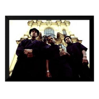Imagem de Quadro Racionais Mcs Rap Hip Hop Foto Poster Moldurado - Fanarte