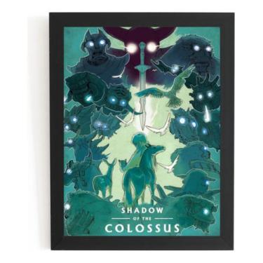 Imagem de Quadro Shadow Of The Colossus Game Arte Poster Moldurado - Fanarte