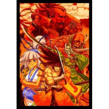 Imagem de Quadro Samurai Shodown Game Arte Moldura 42x29cm - Fanarte